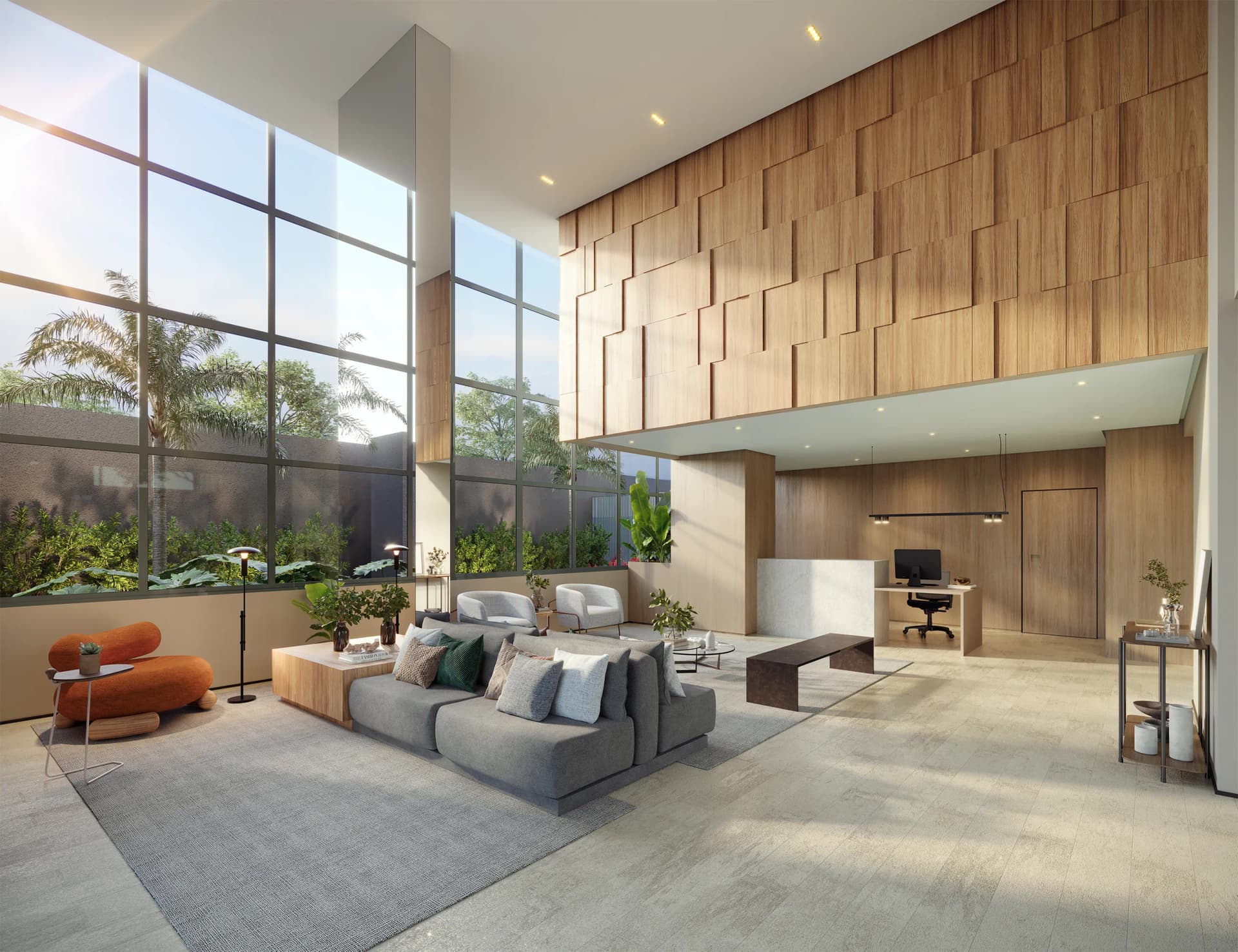 Perspectiva ilustrada do Lobby